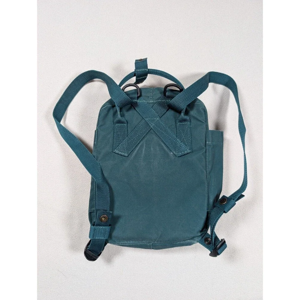 Fjallraven Backpack Kanken Mini Frost Green Laptop Sleeve Adjustable Shoulder